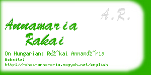 annamaria rakai business card